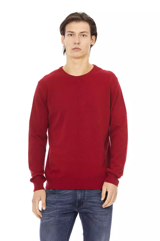 Baldinini Trend Red Wool Men Sweater