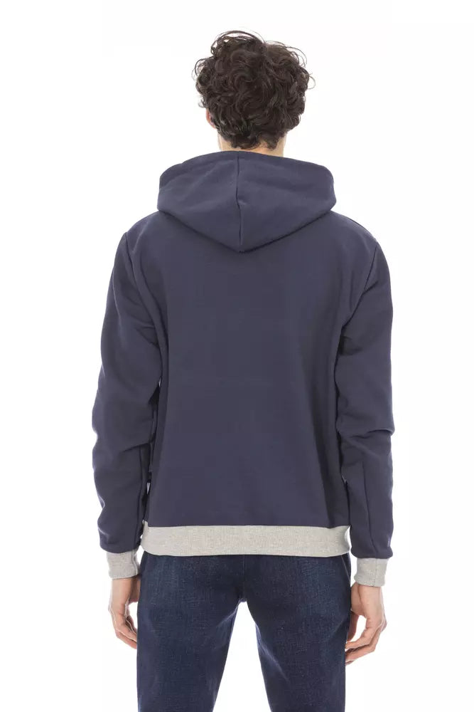 Baldinini Trend Blue Cotton Men Sweater