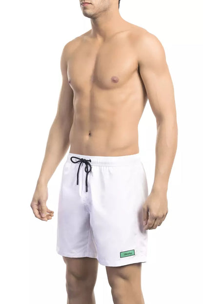 Bikkembergs White Polyester Men Swim Short