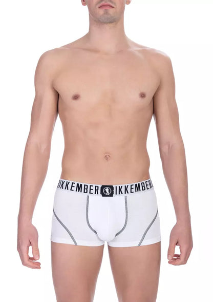 Bikkembergs White Cotton Men Trunk