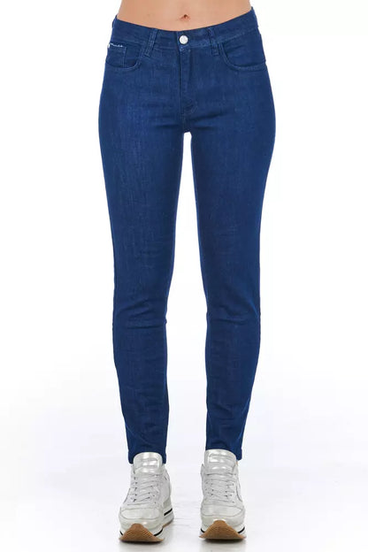 Frankie Morello Blue Cotton Women's Skinny Jean