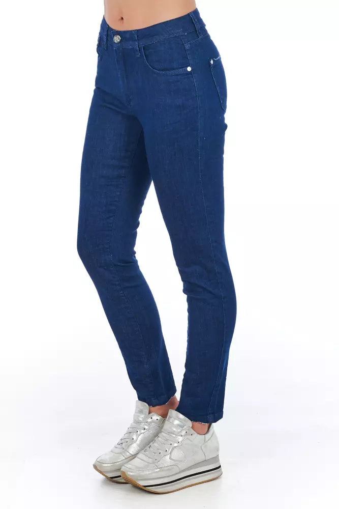 Frankie Morello Blue Cotton Women's Skinny Jean