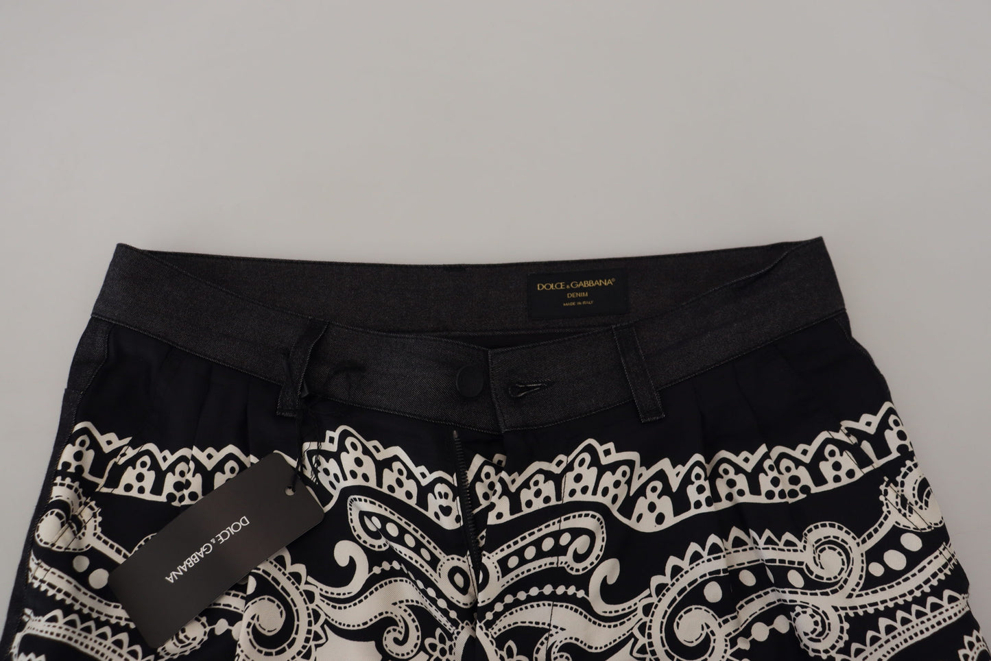 Dolce & Gabbana Elegant Bandana Print Silk-Cotton Pants