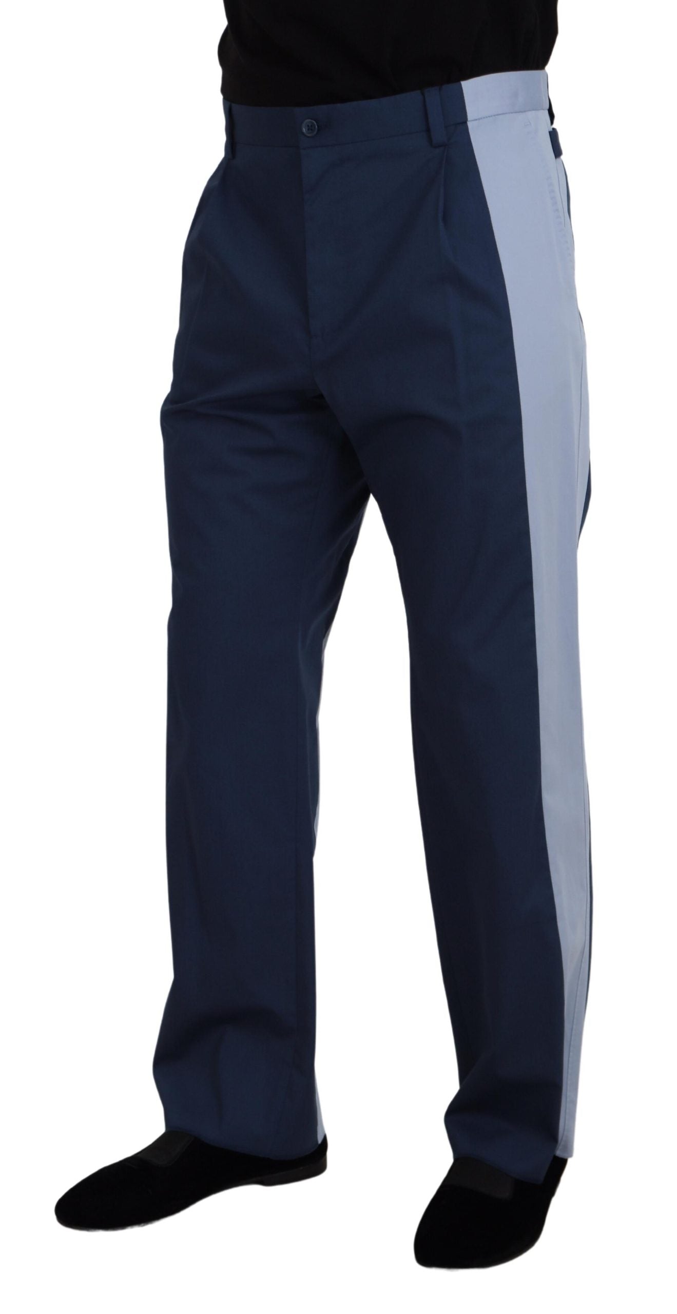 Dolce & Gabbana Elegant Blue Cotton Blend Pants for Men