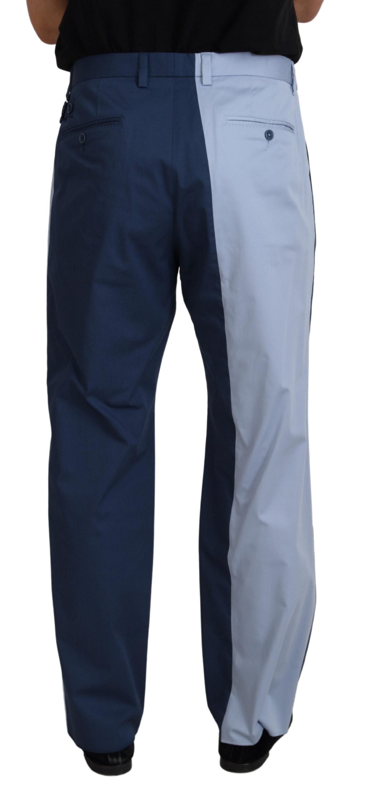 Dolce & Gabbana Elegant Blue Cotton Blend Pants for Men