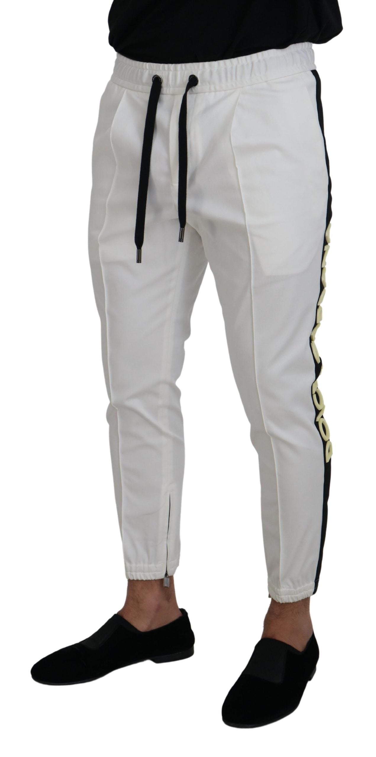 Dolce & Gabbana Elegant White Cotton Jogger Pants