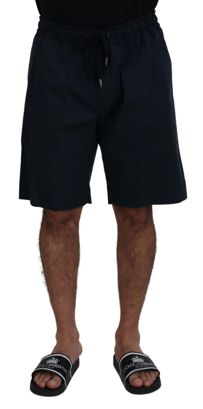 Dolce & Gabbana Elegant Blue Cotton Blend Shorts