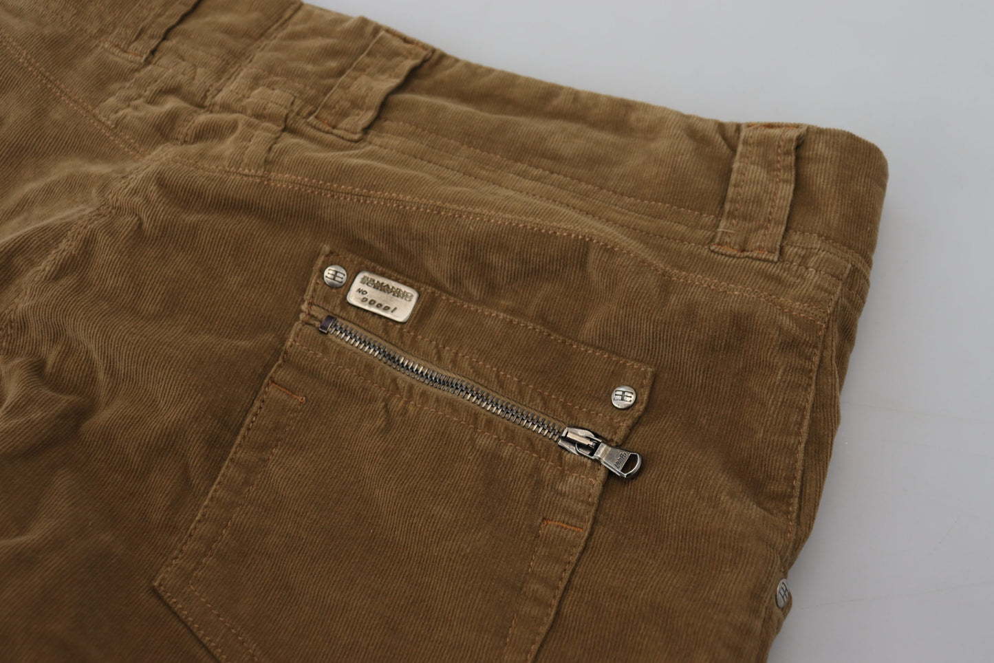 Ermanno Scervino Chic Brown Corduroy Cargo Pants