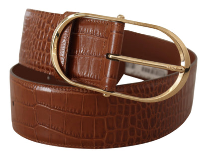 Dolce & Gabbana Enchanting Engraved Logo Leather Belt