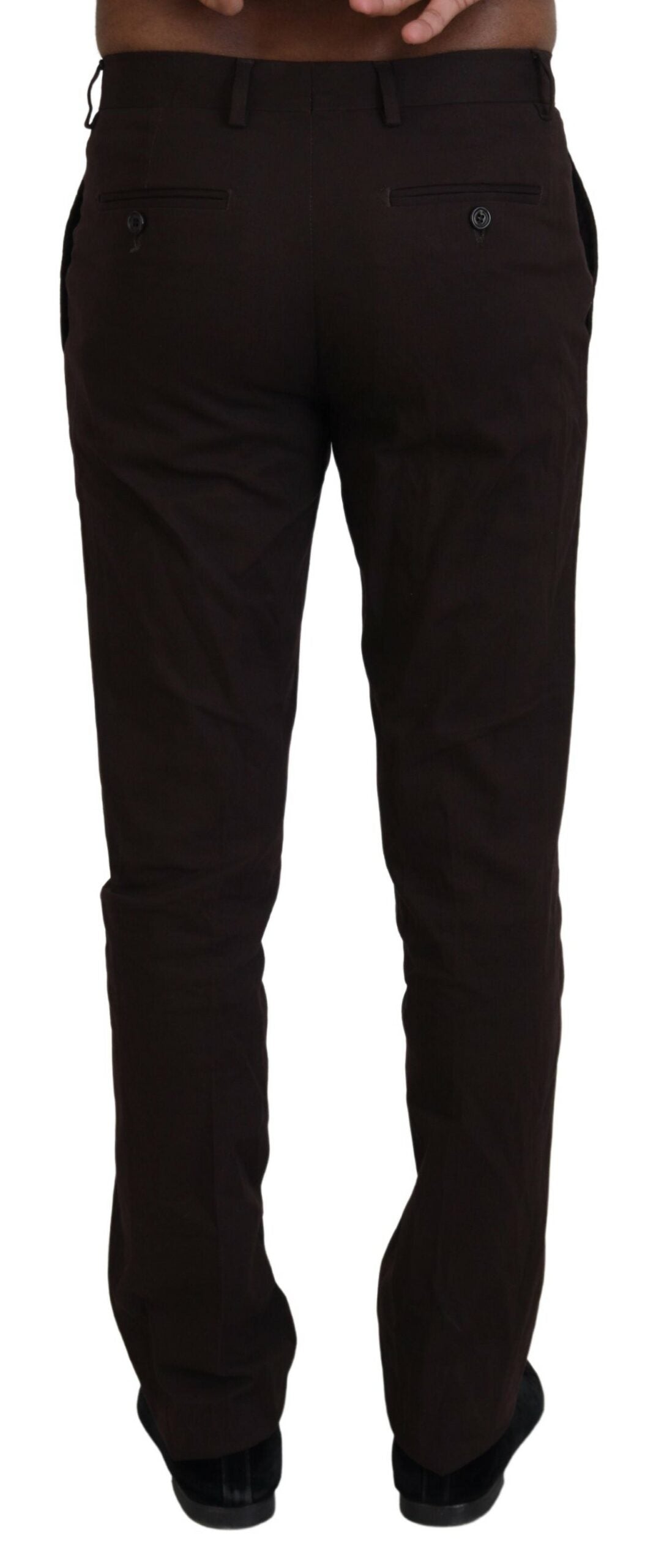 BENCIVENGA Elegant Brown Cotton Blend Trousers