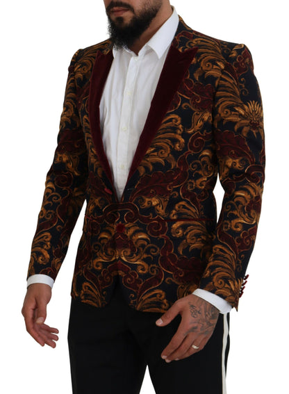 Dolce & Gabbana Elegant Multicolor Wool Blend Blazer