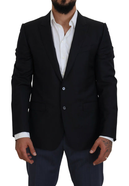 Dolce & Gabbana Elegant Dark Blue Martini Blazer