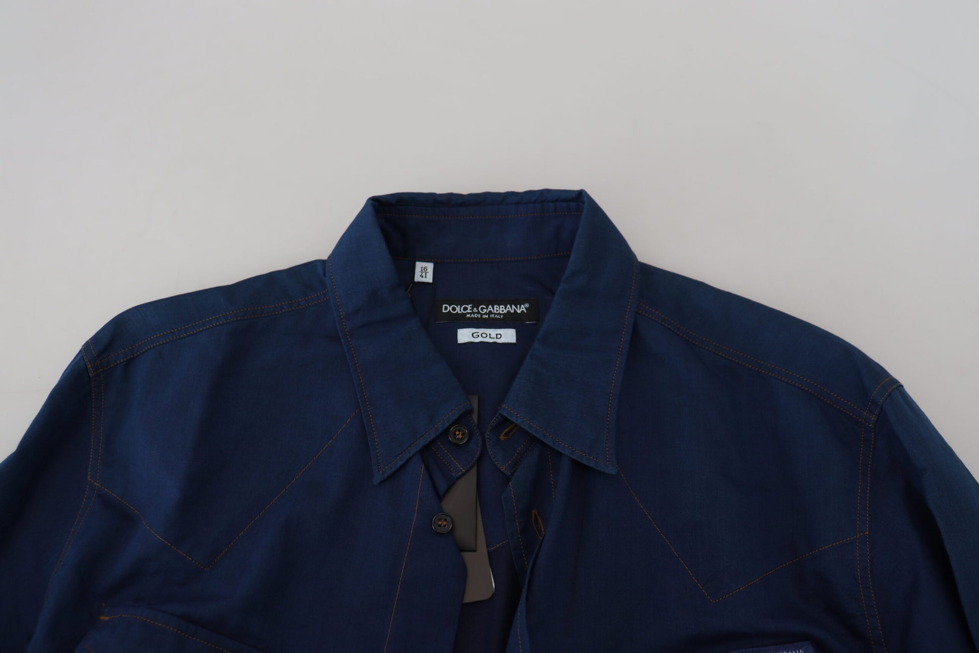 Dolce & Gabbana Elegant Blue Denim Casual Shirt