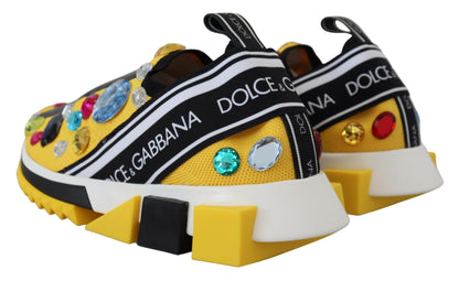 Dolce & Gabbana Exquisite Yellow Techno Fabric Sneakers