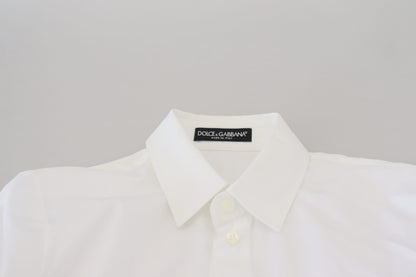 Dolce & Gabbana Elegant White Cotton Button-Up Top