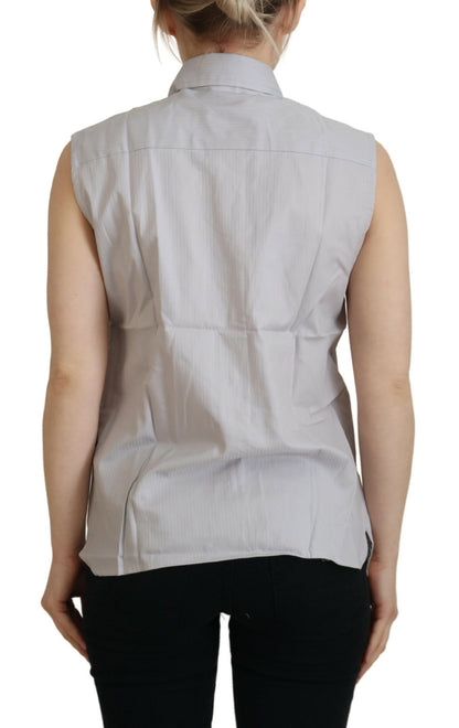 Ferre Elegant Sleeveless Cotton Polo Top