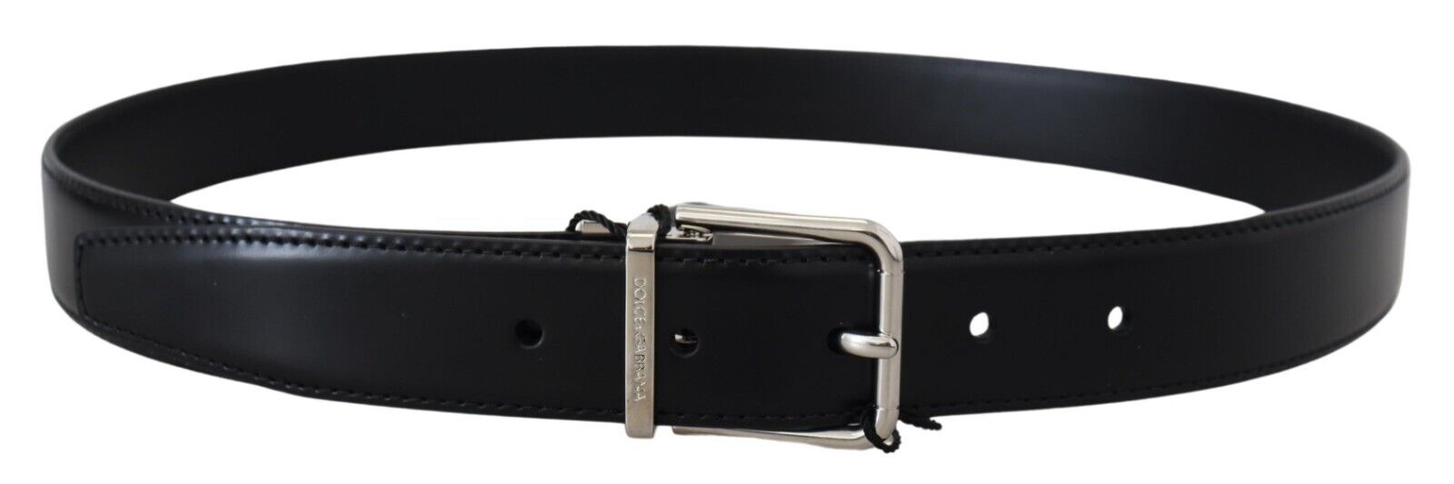 Dolce & Gabbana Elegant Black Calf Leather Belt