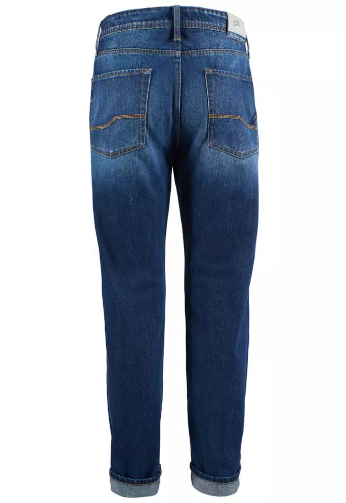 Yes Zee Chic Regular Fit Blue Cotton Jeans for Men