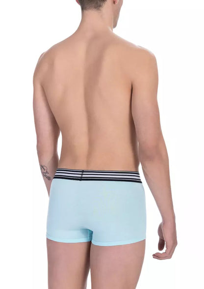 Bikkembergs Light Blue Cotton Men Underwear Trunk Pair