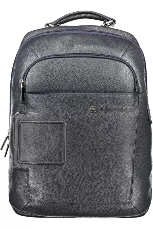 Piquadro Elegant Blue Mixed-Material Backpack