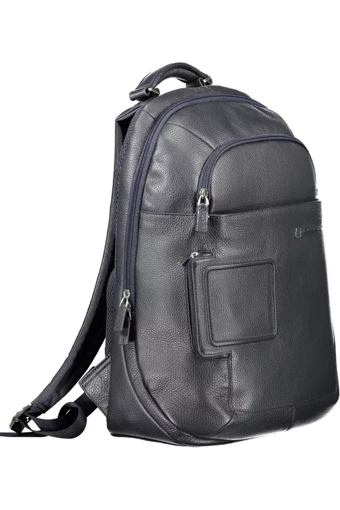 Piquadro Blue Leather Men Backpack