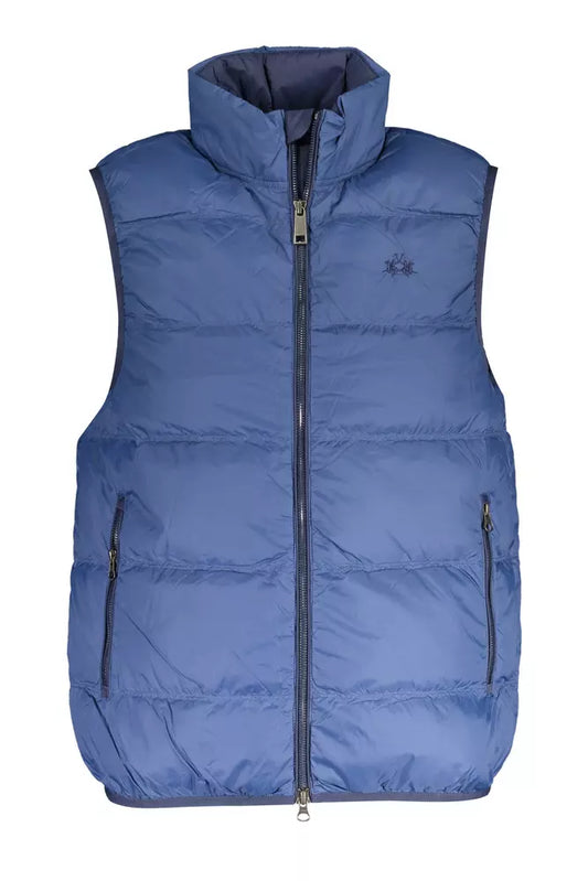 La Martina Blue Polyamide Men Jacket