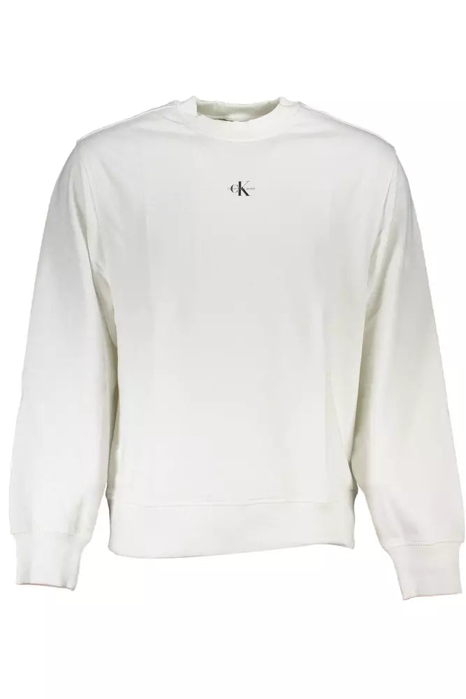 Calvin Klein White Cotton Men Sweater