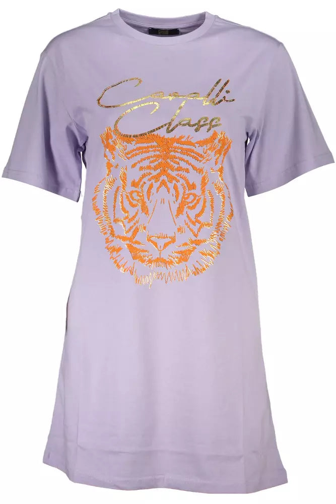 Cavalli Class Purple Cotton Women Top