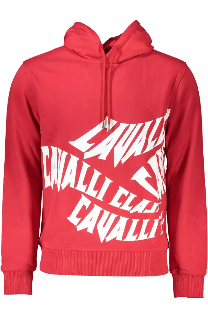 Cavalli Class Red Cotton Men Sweater