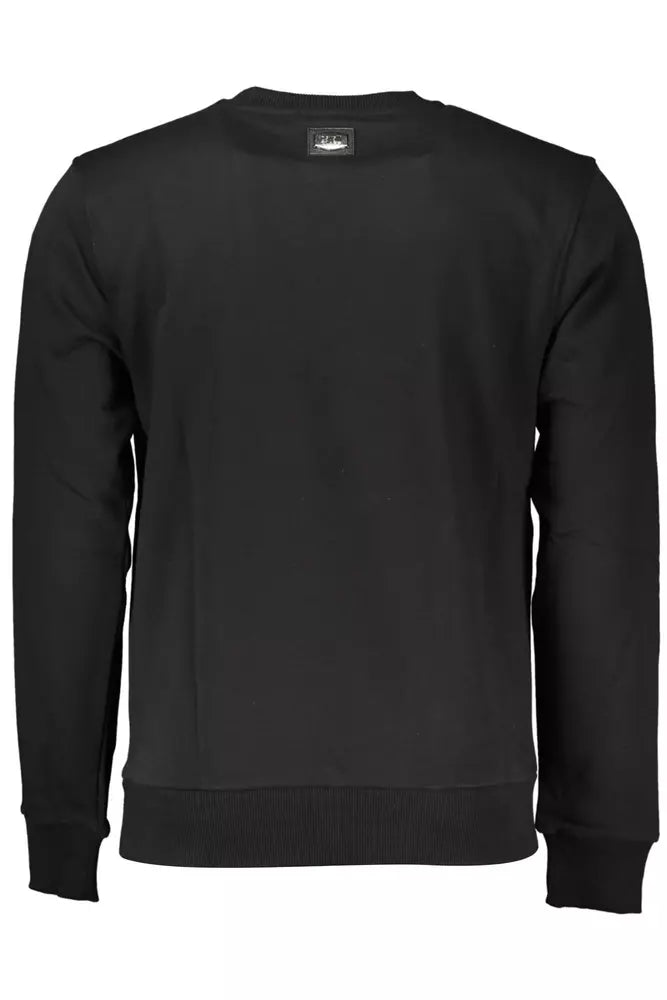 Cavalli Class Sophisticated Embroidered Black Sweater