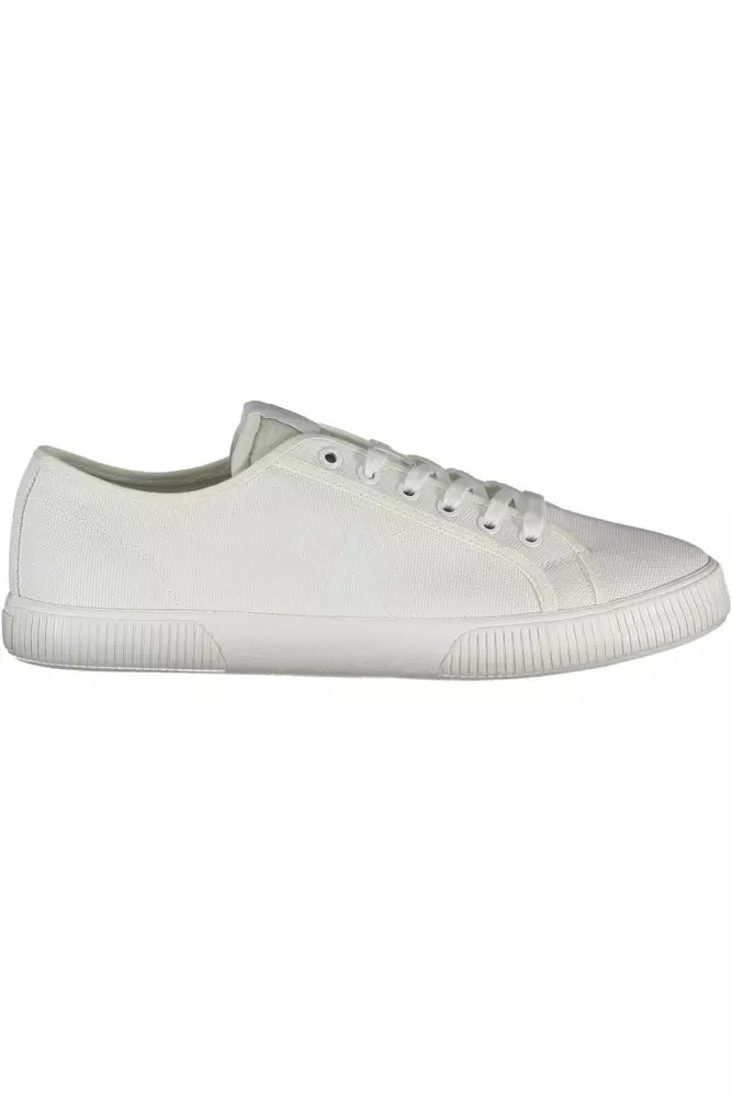 Calvin Klein White Cotton Men Sneaker