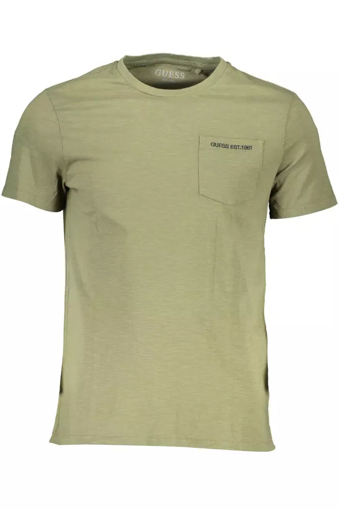 Guess Jeans Green Cotton Men T-Shirt