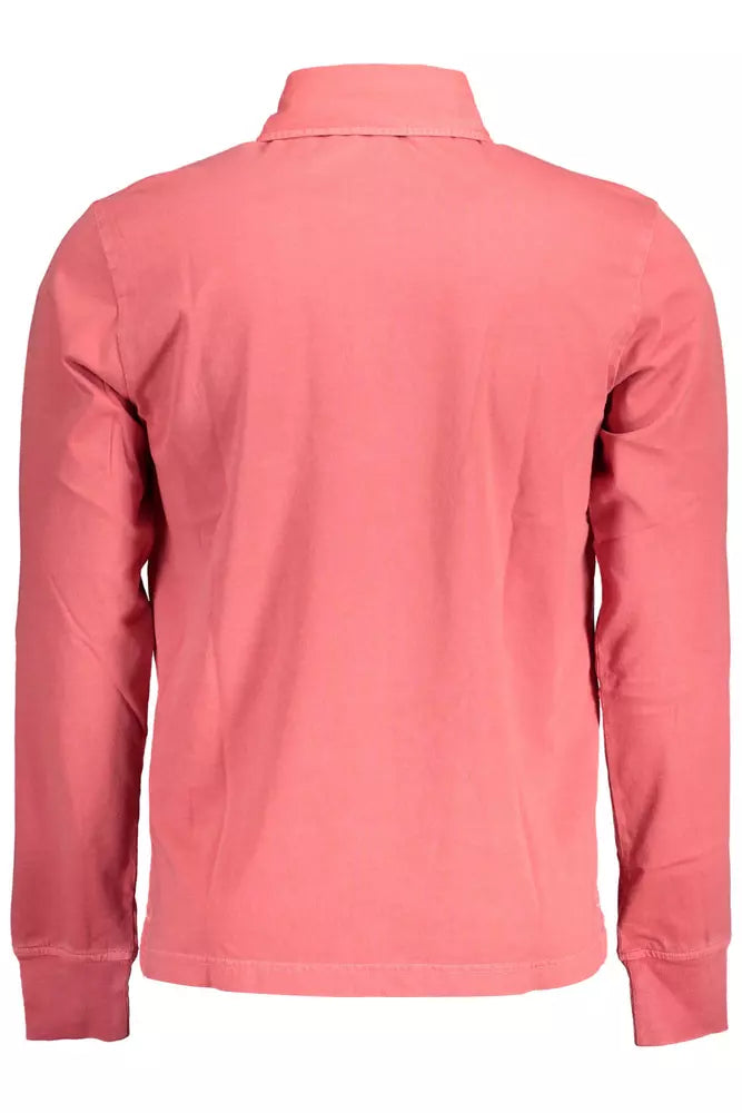 Gant Chic Pink Cotton Long-Sleeved Polo Shirt