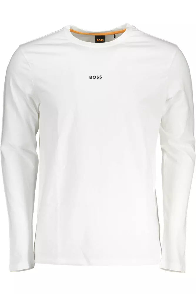 Hugo Boss White Cotton Men T-Shirt