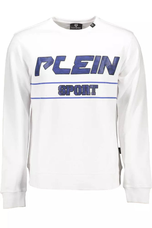 Plein Sport White Cotton Men Sweater