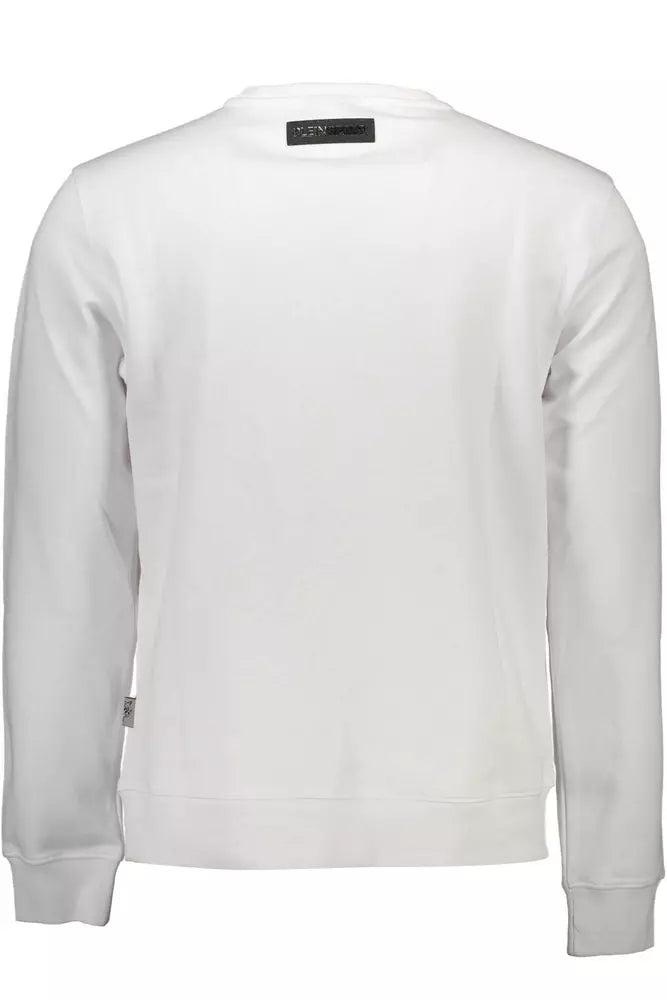 Plein Sport White Cotton Men Sweater