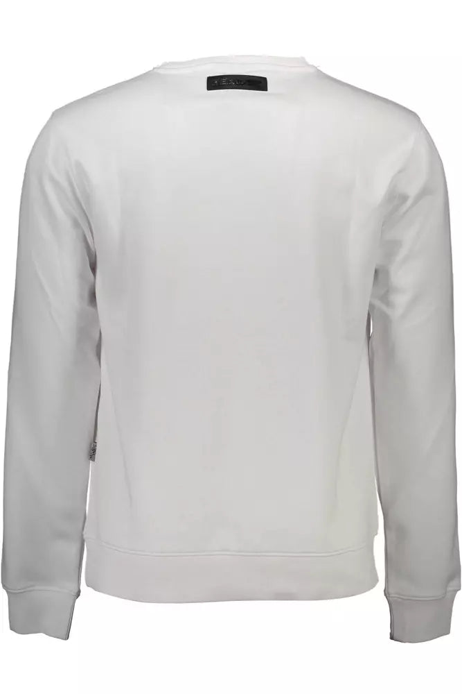 Plein Sport White Cotton Men Sweater