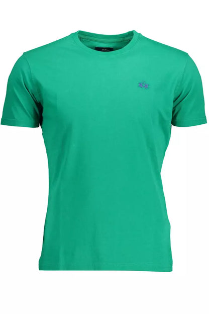 La Martina Green Cotton Men T-Shirt