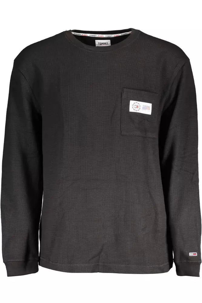 Tommy Hilfiger Black Cotton Men Sweater