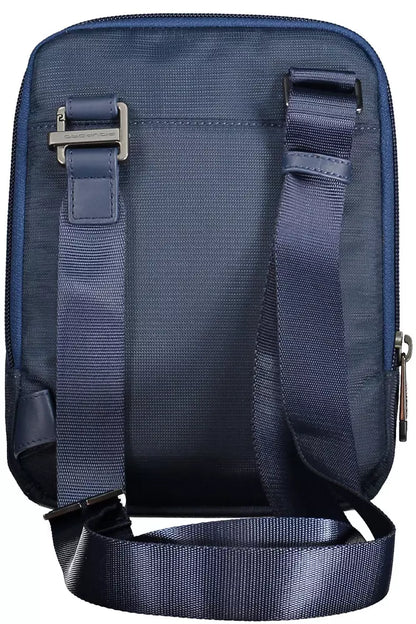 Piquadro Blue Recycled Men Shoulder Bag