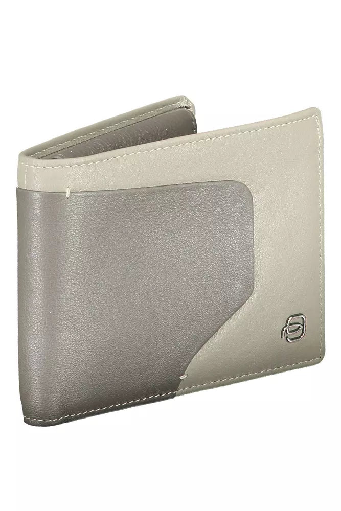 Piquadro Sleek Bi-Fold Leather Wallet with RFID Block