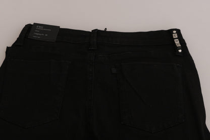 Costume National Chic Mid Waist Skinny Black Denim