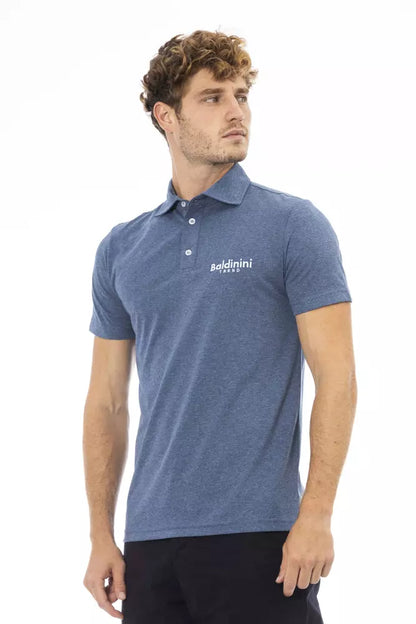 Baldinini Trend Blue Cotton Men Polo Shirt