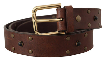 Dolce & Gabbana Elegant Leather Belt with Metal Buckle