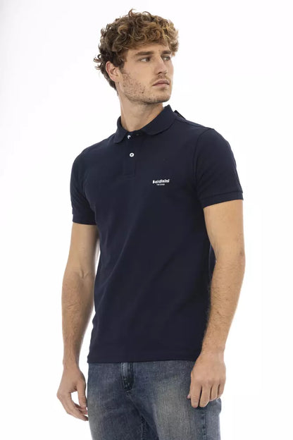 Baldinini Trend Blue Cotton Men Polo Shirt