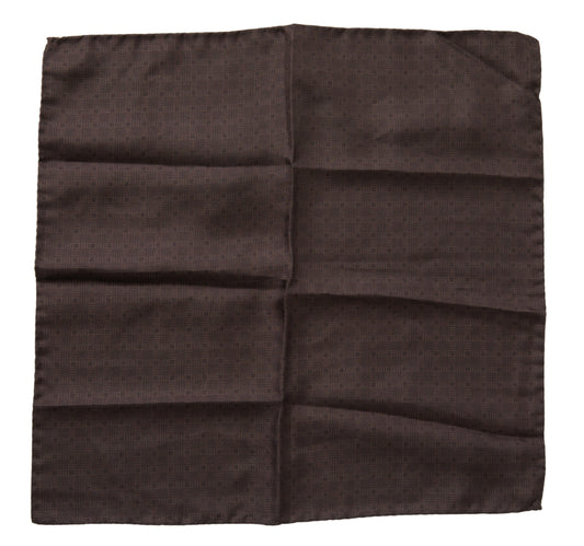 Dolce & Gabbana Elegant Silk Men's Square Scarf in Rich Brown