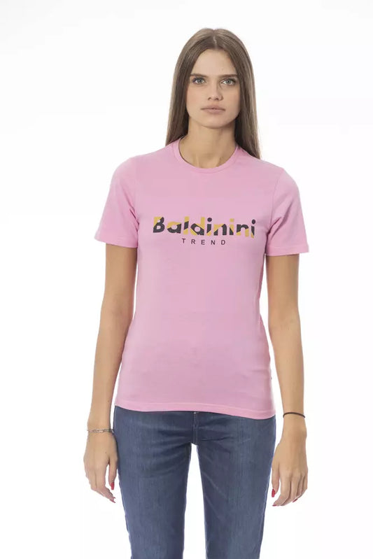 Baldinini Trend Pink Cotton Women T-Shirt