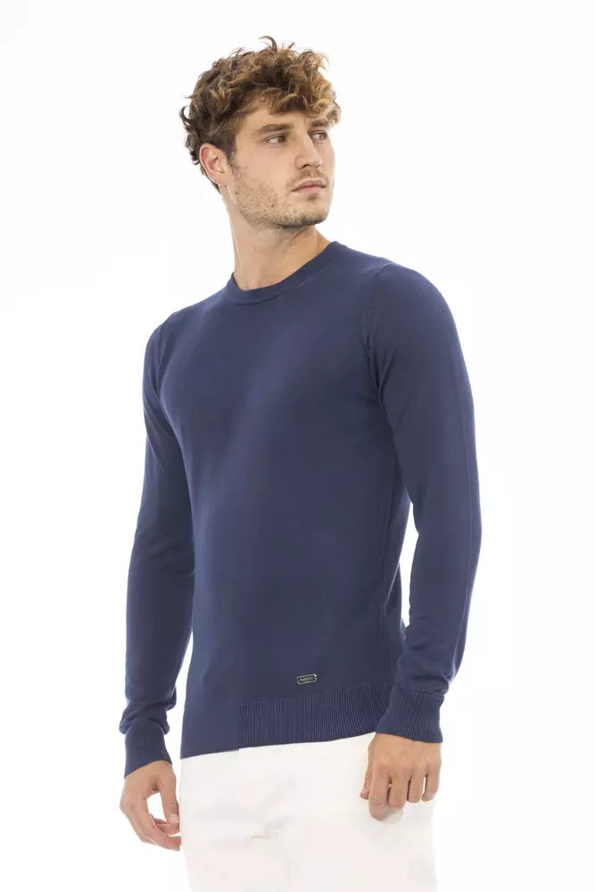 Baldinini Trend Blue Modal Men Sweater