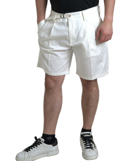 Dolce & Gabbana Elegant White Bermuda Denim Shorts