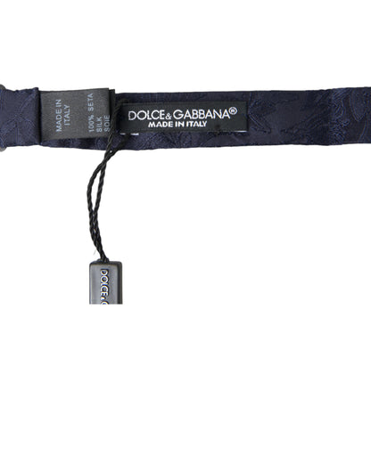 Dolce & Gabbana Elegant Silk Blue Bow Tie